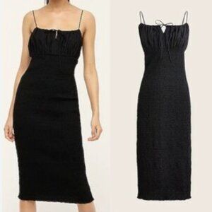 J Crew Smocked tie-front dress Sz 0 NWT